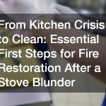 From Kitchen Crisis to Clean Essential First Steps for Fire Restoration After a Stove Blunder